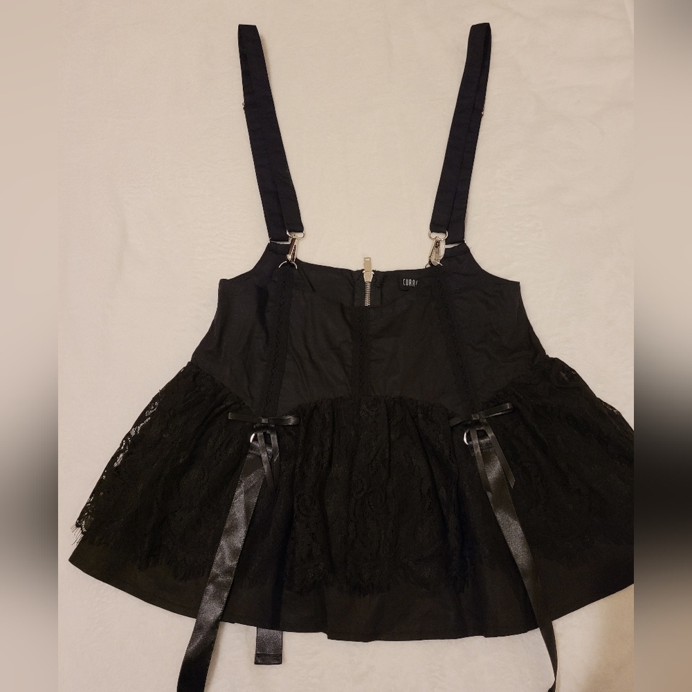 Current Mood Dolls Kill Black Lace Suspender Skirt